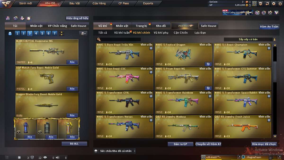 shop acc cf uy tin gia re